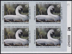 US JDS9 Junior Duck Stamp VF NH 2001-02 Plate Block