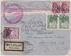 Austria 1936 7th North America Hindenburg Flight to New York