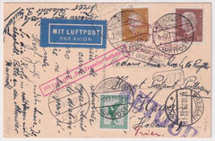 Germany 1929 Netherlands Flight and Silesia Flight Combo Card