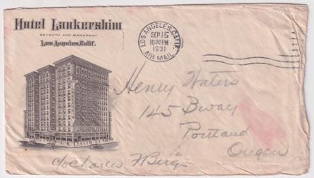US 1931Oakland CA Crash Cover