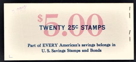 US S7a Postal Savings VF Mint NH $5 Unexploded Booklet of 2 Panes