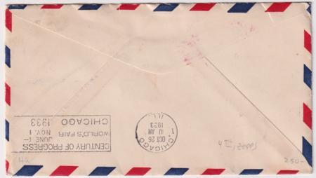 US 1933 Zeppelin Chicago Flight from Friedrichshafen