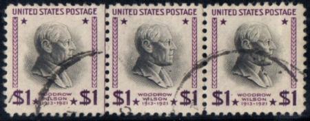 US 832b F-VF Used Strip of 3