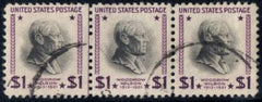US 832b F-VF Used Strip of 3