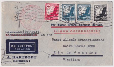 Germany 1934 Commercial Catapult Cover to Rio