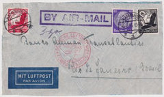 Germany 1935 Commercial Catapult Flight Cover to Rio with Perfin