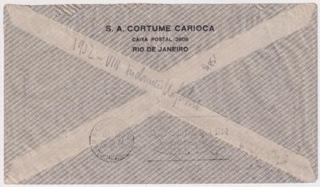 Brazil 1932 8th South America Zeppelin Flight to Zurich, Switzerland