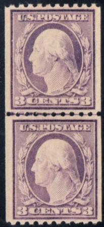 US 489 Washington / Franklin VF Mint LH Line Pair