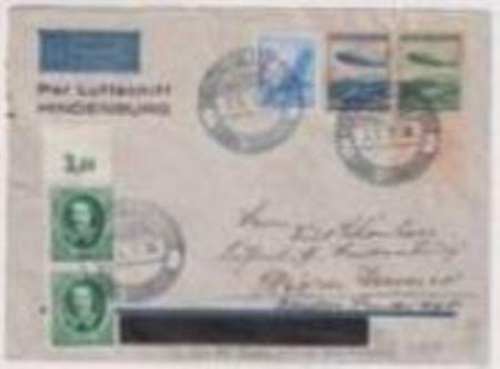 Germany 1936 3rd Hindenburg South American Flight,, On Board Cancel