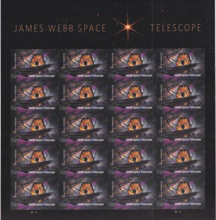US 5720a Modern Imperf James Webb Telescope Sheet