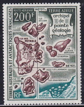 French Southern & Antartic Territories C22 Pt. Geology Map