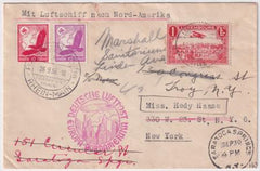 Luxembourg / Germany 1936 9th North America Flight Cover