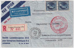 Luxembourg / Germany 1937 South Atlantic Catapult Cover
