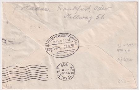 Norway 1936 9th North American flight to NY