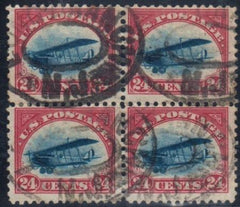 US C3 Airmails Fine Used Block of 4