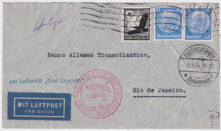 Germany 1934 Zeppelin 6th South American Flight Cover