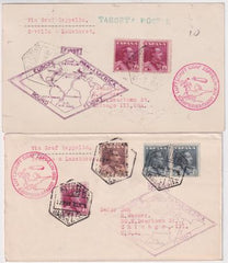Spain 1930 Two Zeppelin  So. Am. Cover and Card, Seville-Lakehurst