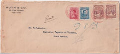 Colombia / US 1924 CLEU 43 60c pair with violet "EU" Inverted