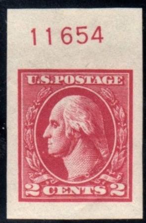 US 534A Washington / Franklin SUP+ Mint Barely Hinged - Top Plate # Single