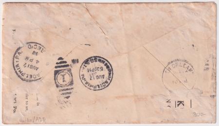US 1918 C2 on Washington DC to Philadelphia Flight then to New Orleans