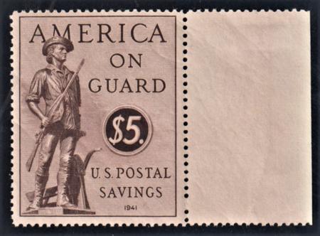 US PS15 Postal Savings F-VF NH - Minor Gum Bends