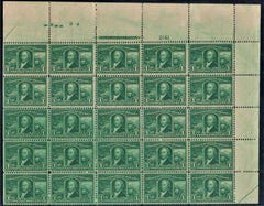 US 323 Early Commemoratives F-VF NH Top Half-Sheet