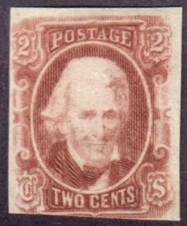 US Back Of Book - Confederate States of America 8var5 F-VF LH Double Transfer "Postage" "Two Cents" - few wrinkles