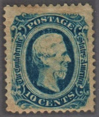 US Back Of Book - Confederate States of America 12F F-VF Mint LH OG, Medium Gum Toning - Fresh!