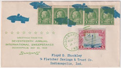 US Indiana, Indianapolis C11 Fancy Cancel Cover, Racing Car