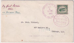 US 1918 C2 on NY - Chicago First Trip 4 line Cachet