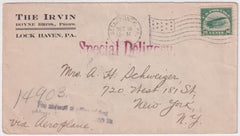 US 1918 C2 on Bellefonte - NY on Corner Cover