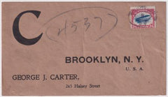 US circa 1919  C3 on  Undated Cover Sent to Brooklyn, Used as a Parcel Tag
