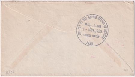 US 1929 Catapult Flight Bremen to Bremen Sent to U.S. Embassy in France