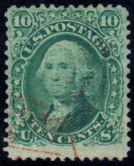 US 89 Early Classics Fine Used Light Black and Red Cancel