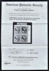 US 830b F-VF Mint NH True Deep Blue Shade, APS Cert