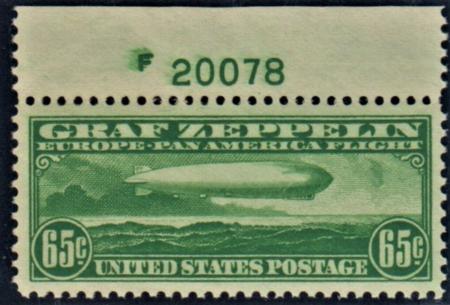 US C13 Airmail XF-SUP Top Plate # Single PSE