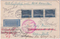 Sweden 1936 10th North America Flight  Cover Sent to New York