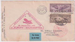 US 1932 Catapult Cover Europa - Southampton with C8, C12, Sep.29