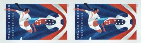 US 5754a Modern Imperf Women's Soccer Pair