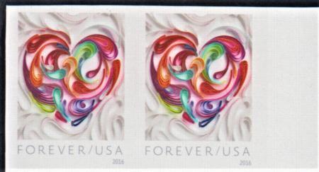 US Modern Imperf 2016 Complete Year Set - Pairs