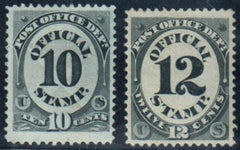 US O51 + O52 Officials VF Mint Expertly Regummed