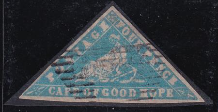 Cape Of Good Hope 9 Used VF Milky Blue - Nice Margins - Closer
