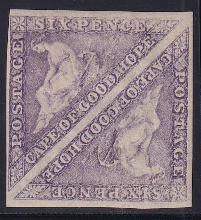 Cape Of Good Hope 14 Mint VF Square Pair OG Worn Impression