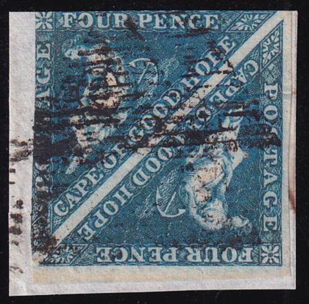 Cape Of Good Hope 4 Used Pair On Piece 1 VF, 1 AVE