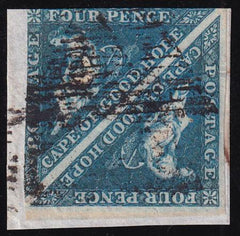 Cape Of Good Hope 4 Used Pair On Piece 1 VF, 1 AVE