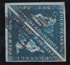 Cape Of Good Hope 4b Used VF Deep Blue - Pair Pos V3A/B