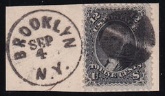 US 97 Early Classics Used F+ On Piece, Full Brooklyn + Cancel