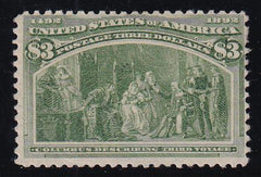 US 243a Early Commemoratives Mint H F Olive Green-Fresh OG