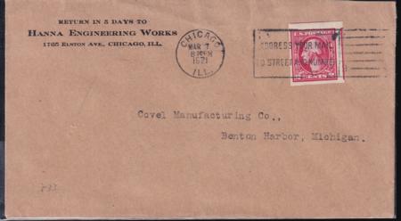 US 533 Washington / Franklin VF Stamp On XF Cover Chicago To MI