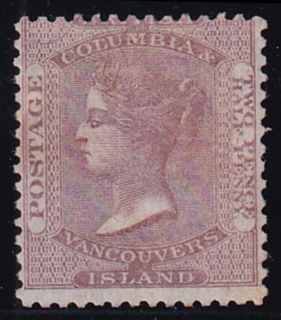 British Columbia Vancuver Island 2 Mint F-VF No Gum, Slight Toning